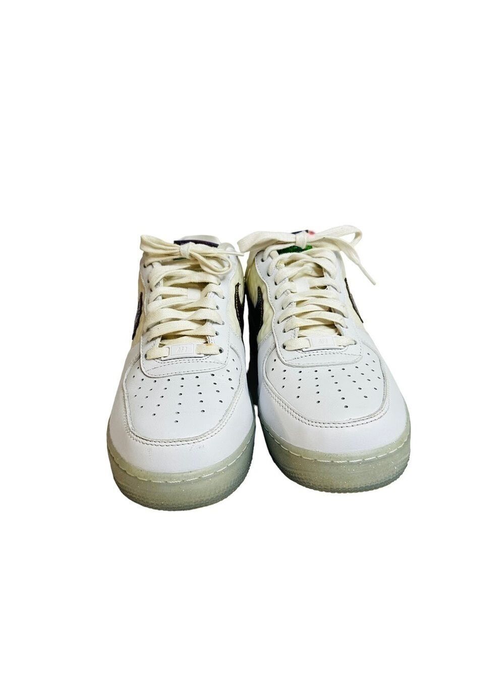 Nike Air Force 1 Low CMFT PRM QS White Metallic Gold Hyper Punch Sneaker Men’s 8 - Picture 7 of 12